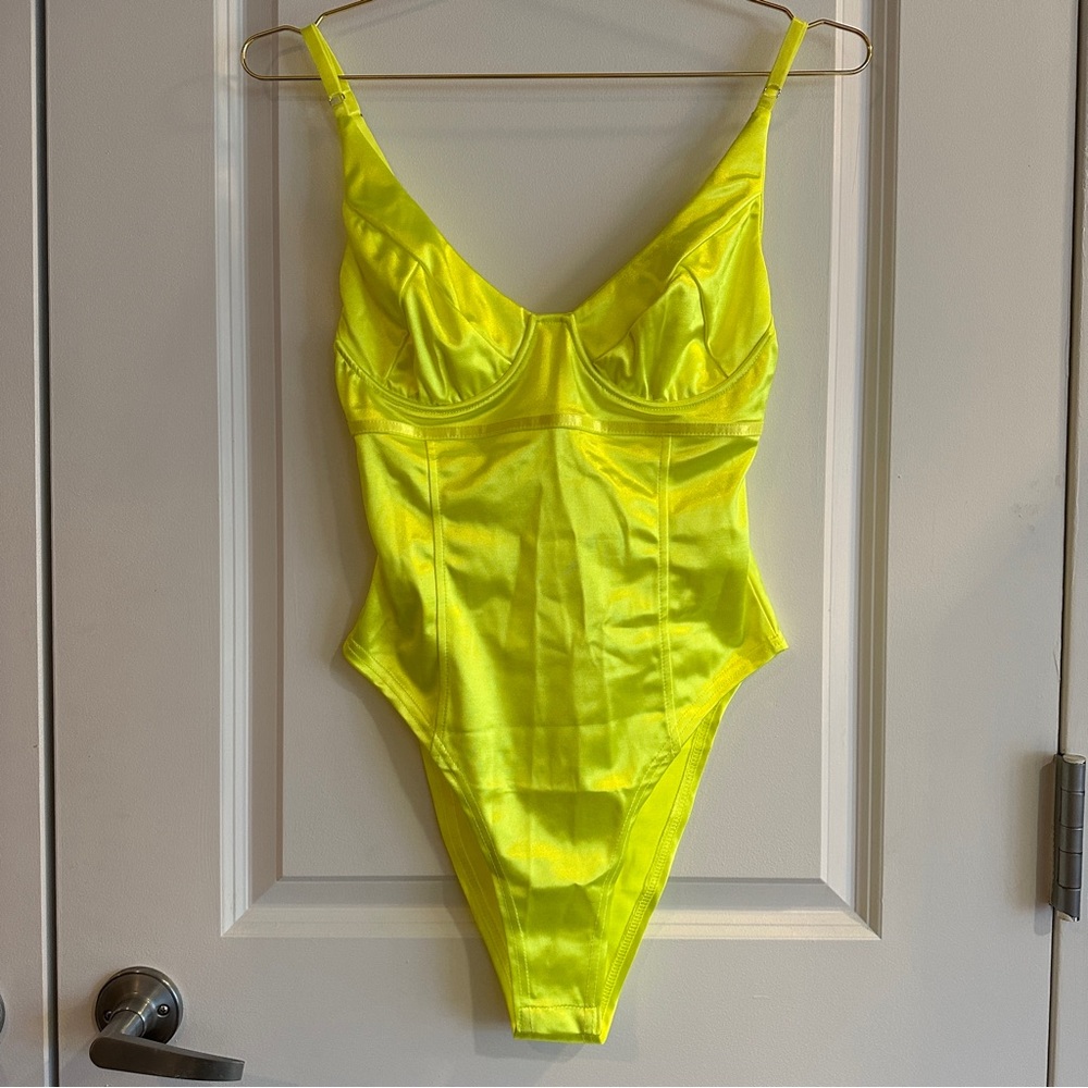 Neon yellow bodysuit